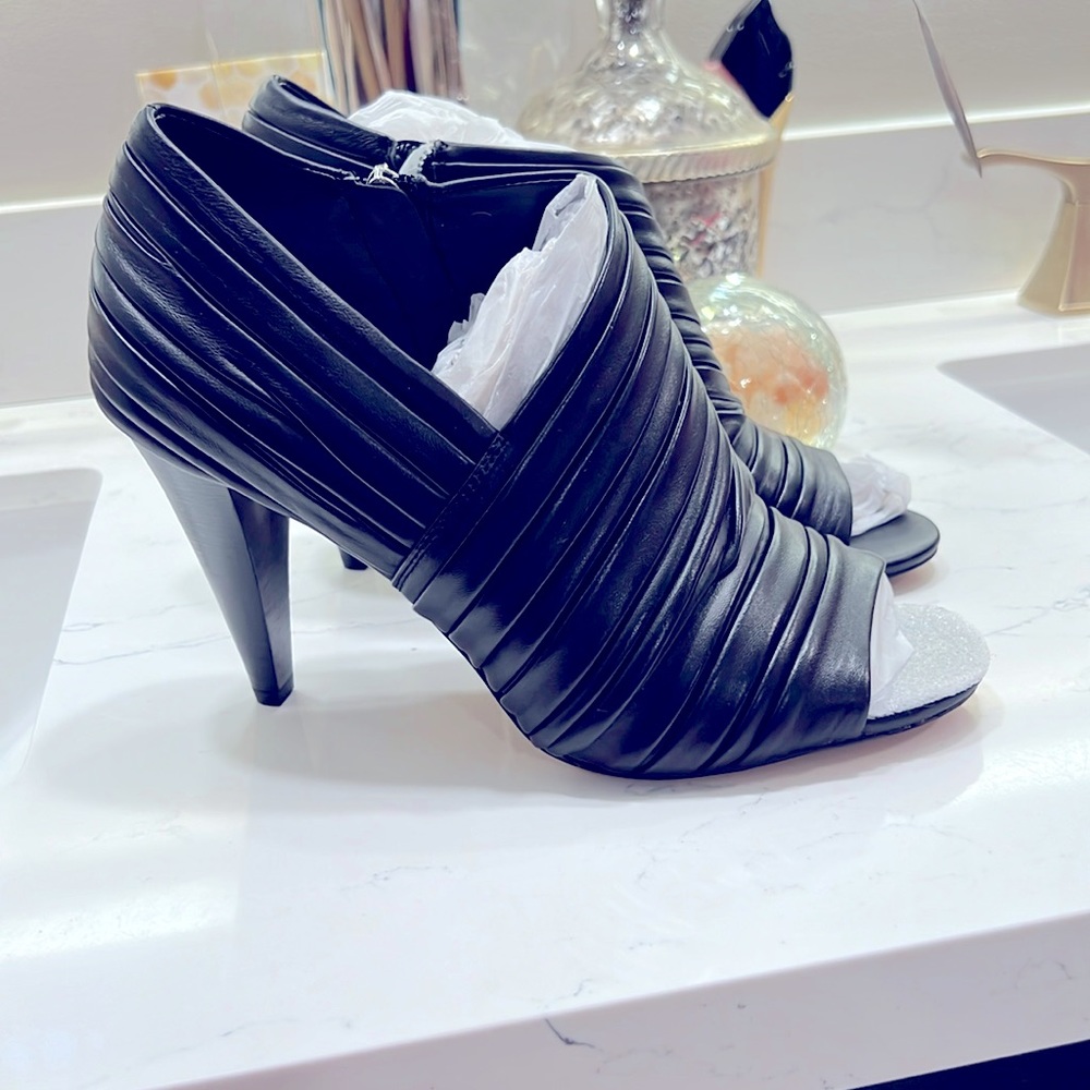Vince Camuto Black Baby Sheep Heels